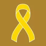 Gold Childhood Cancers Awareness Ribbons