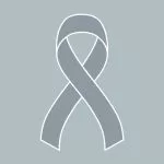 Grey Brain Cancer Awareness Ribbon