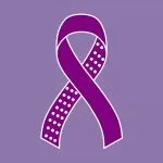 Purple Blue Mast Cell Activation Syndrome (MCAS) Awareness Ribbon